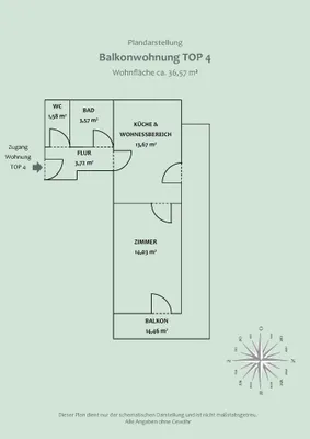 2-Zimmer-Wohnung kaufen in Sankt Johann im Pongau – 36,55 m², € 192.000 – Bild 16 von 16
