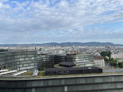 BelView Apartments: 2-Zimmer-Wohung mit fantastischen Blicken über Wien aus dem 15. OG - zu mieten in 1100 Wien