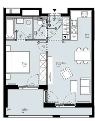 2-Zimmer-Wohnung kaufen in Wien – 50,41 m², € 435.000 – Bild 5 von 5