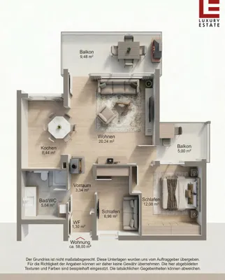 2-Zimmer-Wohnung kaufen in Klagenfurt Land – 58 m², € 289.000 – Bild 19 von 19