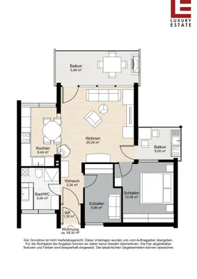 2-Zimmer-Wohnung kaufen in Klagenfurt Land – 58 m², € 289.000 – Bild 18 von 19