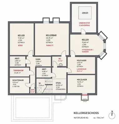 8-Zimmer-Haus kaufen in Klagenfurt Land – 327 m², € 780.000 – Bild 51 von 52