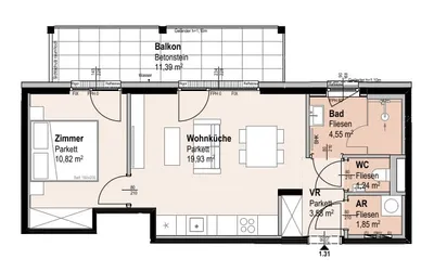 2-Zimmer-Wohnung kaufen in Wien – 42,89 m², € 432.000 – Bild 14 von 14
