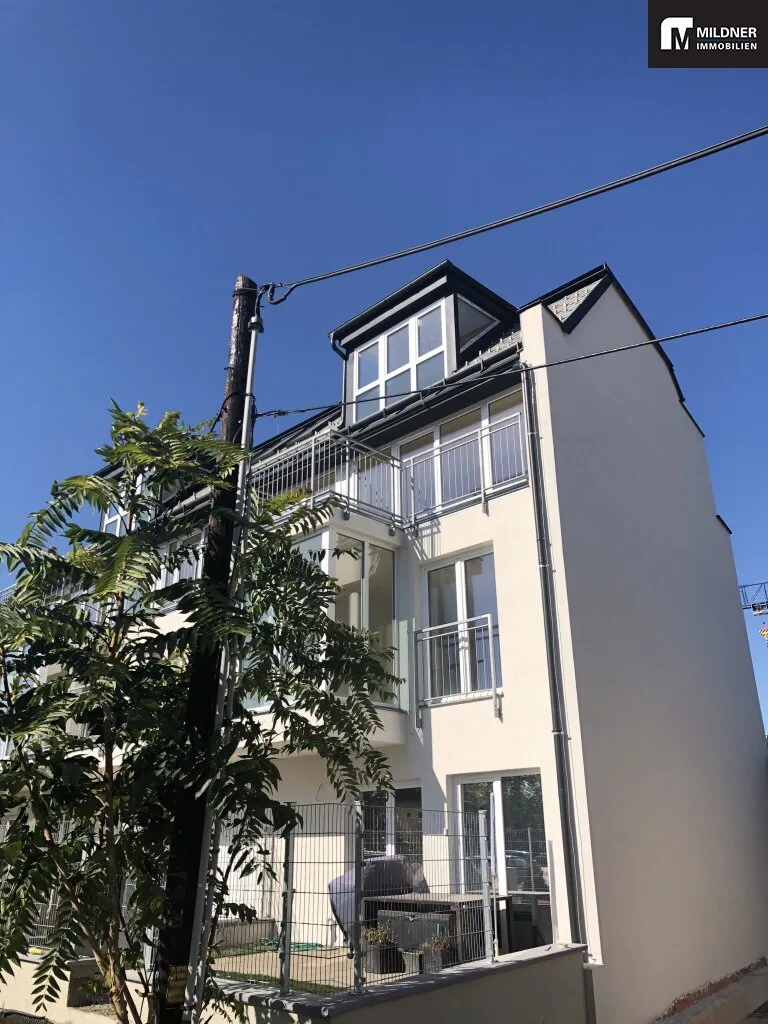 Provisionsfrei! Traumhafte Erdgeschosswohnung mit 2 Terrassen und kleinem Garten, Einbau-Küche nähe alte Donau! - Widok 2