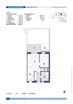 2-Zimmer-Wohnung mieten in Wiener Neustadt Land – 54,27 m², € 662 – Bild 2 von 2