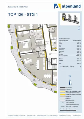 3-Zimmer-Wohnung mieten in Sankt Pölten – 107,56 m², € 1.552 – Bild 7 von 7