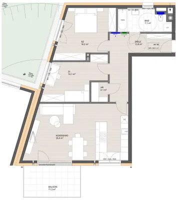 3-Zimmer-Wohnung mieten in Salzburg-Umgebung – 88,45 m², € 2.045 – Bild 12 von 12