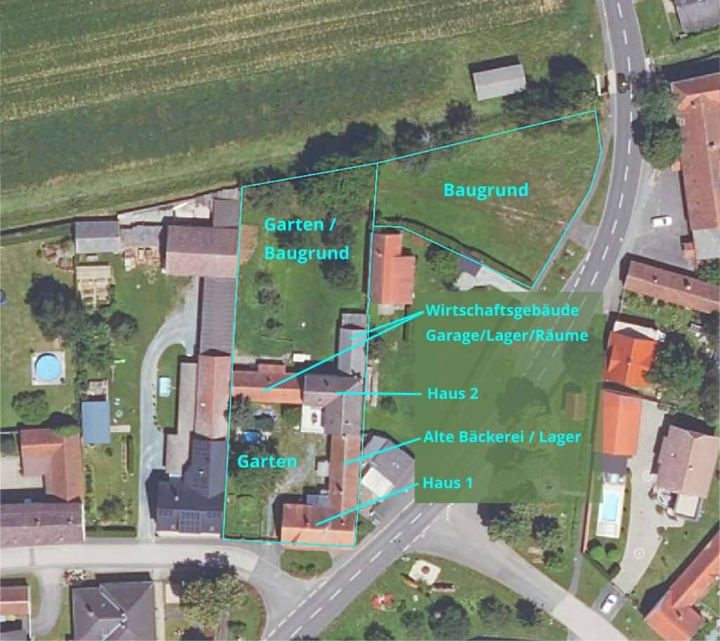 LIEGENSCHAFT XL mit 2 Häuser und Wirtschaftsgebäude sowie extra Baugrund! - Näkymä 2