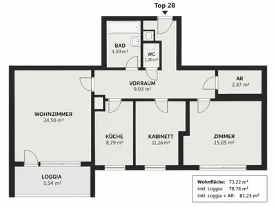 3-Zimmer-Wohnung kaufen in Gänserndorf – 75,69 m², € 225.000 – Bild 11 von 11