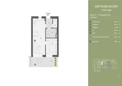 2-Zimmer-Wohnung kaufen in Graz-Umgebung – 52,3 m², € 199.002 – Bild 8 von 8