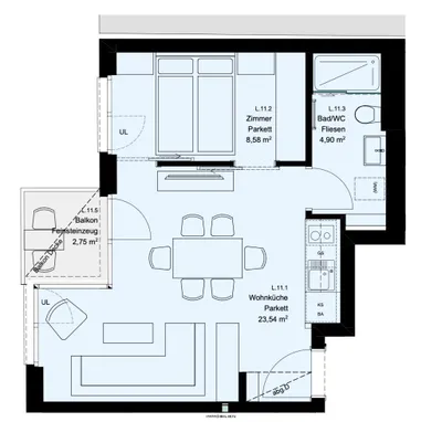 2-Zimmer-Wohnung mieten in Wien – 37,08 m², € 899 – Bild 10 von 10