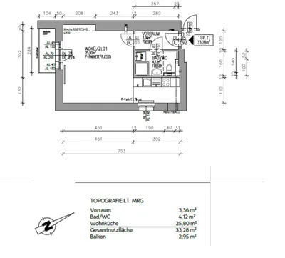 1-Zimmer-Wohnung mieten in Wien – 33 m², € 359