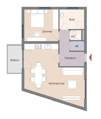 2-Zimmer-Wohnung kaufen in Mistelbach – 54,6 m², € 259.000 – Bild 7 von 7