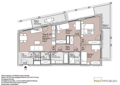 4-Zimmer-Wohnung kaufen in Wien – 80,47 m², € 499.000 – Bild 19 von 22