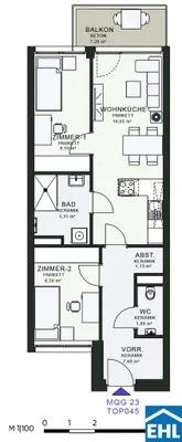 3-Zimmer-Wohnung mieten in Graz – 54,07 m², € 796 – Bild 22 von 22