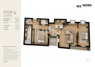 3-Zimmer-Wohnung kaufen in Wien – 85,81 m², € 525.300 – Bild 7 von 7