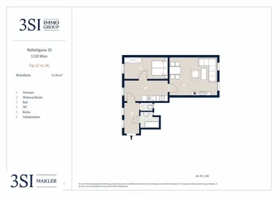 2-Zimmer-Wohnung kaufen in Wien – 51,46 m², € 205.000 – Bild 14 von 14