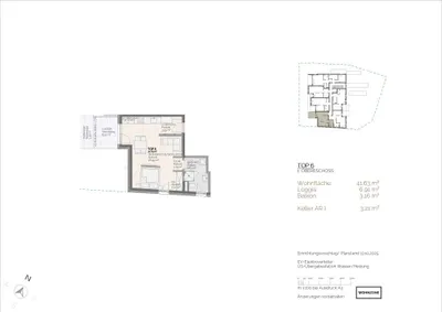 1-Zimmer-Wohnung kaufen in Salzburg Stadt – 41,63 m², € 391.000 – Bild 3 von 4