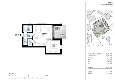 2-Zimmer-Wohnung kaufen in Kirchdorf an der Krems – 47,76 m², € 235.160 – Bild 13 von 13