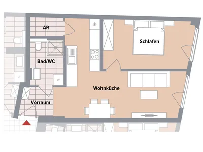 2-Zimmer-Wohnung kaufen in Wien – 50 m², € 284.200 – Bild 4 von 4