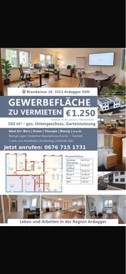 3-Zimmer-Immobilie mieten in Amstetten – 105 m², € 1.250