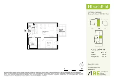 2-Zimmer-Wohnung mieten in Wien – 47,21 m², € 849 – Bild 16 von 16