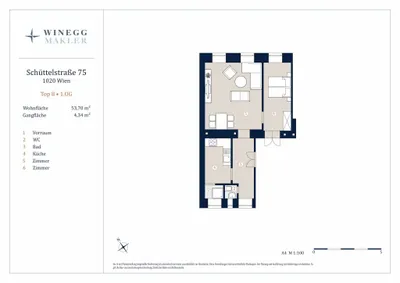 2-Zimmer-Wohnung kaufen in Wien – 53,7 m², € 239.000 – Bild 12 von 12