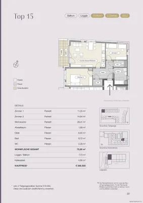 3-Zimmer-Wohnung kaufen in Vöcklabruck – 73,95 m², € 346.500 – Bild 12 von 12