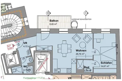 2-Zimmer-Wohnung mieten in Linz – 53 m², € 883 – Bild 16 von 16
