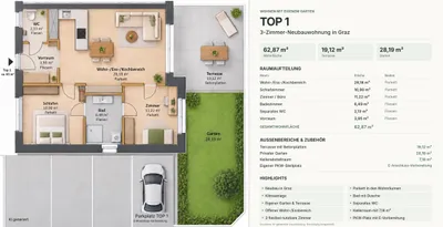 Wohnung zur Miete in 8053 Graz