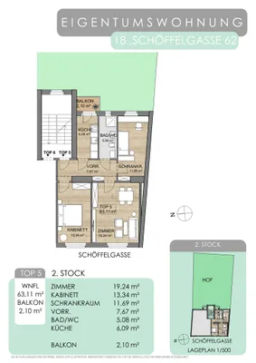 3-Zimmer-Wohnung kaufen in Wien – 63,11 m², € 430.000 – Bild 25 von 27