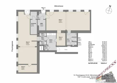 6-Zimmer-Gewerbeimmobilie mieten in Wien – 163 m², € 3.825 – Bild 3 von 24