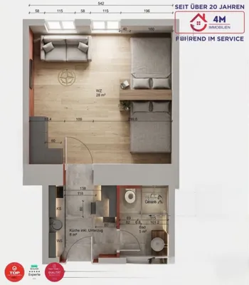 1-Zimmer-Wohnung kaufen in Wien – 44 m², € 210.000 – Bild 4 von 10