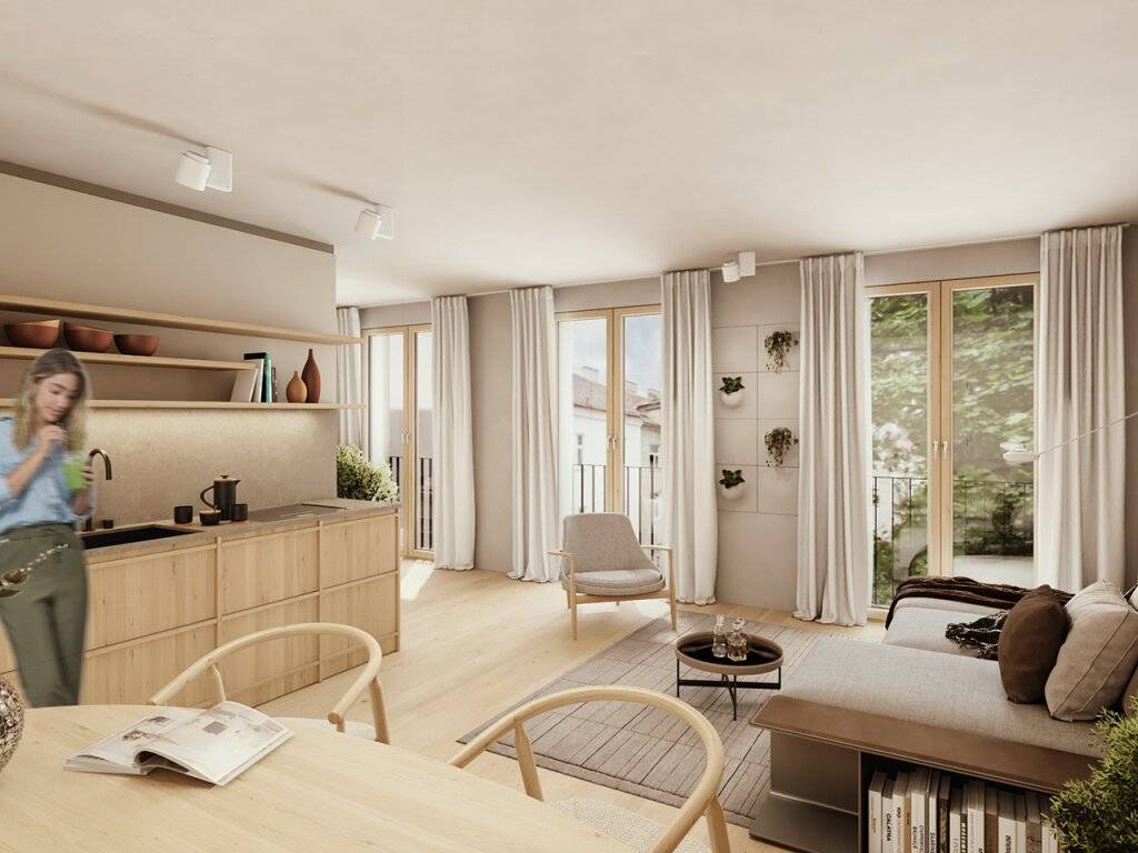 City-Wohnung mit französischen Balkonen | TOP 12, 2 Zimmer Wohnung im Jöchlerhaus in der Landecker Innenstadt, Landeck