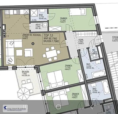 3-Zimmer-Wohnung mieten in Wien – 90 m², € 1.780 – Bild 12 von 12