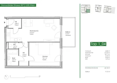 2-Zimmer-Wohnung mieten in Wien – 58,96 m², € 1.199 – Bild 10 von 10