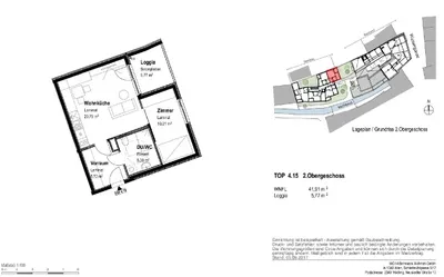 2-Zimmer-Wohnung mieten in Baden – 41,84 m², € 899 – Bild 8 von 8
