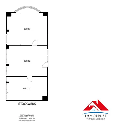 3-Zimmer-Gewerbeimmobilie mieten in Klagenfurt – 92 m², € 918 – Bild 12 von 12