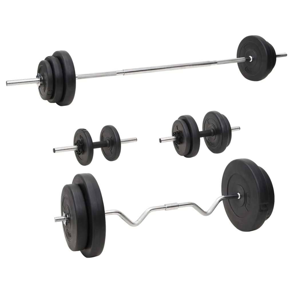 NEU vidaXL Langhantel und Kurzhantel mit Gewichten 90 kg
