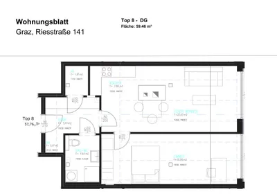 2-Zimmer-Wohnung mieten in Graz – 59,46 m², € 802 – Bild 7 von 7