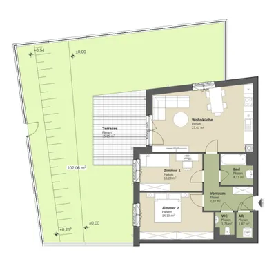3-Zimmer-Wohnung kaufen in Tulln – 66,99 m², € 326.000 – Bild 17 von 18