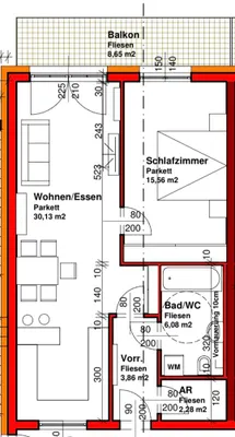 2-Zimmer-Wohnung mieten in Eferding – 58 m², € 699 – Bild 6 von 6