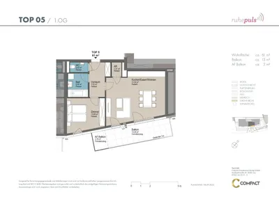 2-Zimmer-Wohnung kaufen in Linz – 61 m², € 407.000 – Bild 4 von 13