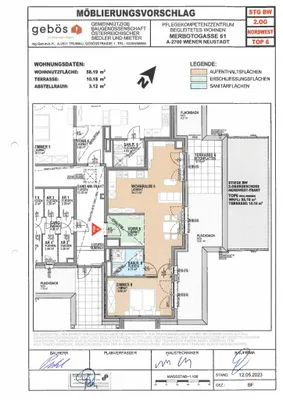 2-Zimmer-Wohnung mieten in Wiener Neustadt – 58,19 m², € 1.125 – Bild 12 von 12