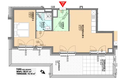 2-Zimmer-Wohnung mieten in Wiener Neustadt – 58,19 m², € 1.125 – Bild 6 von 12