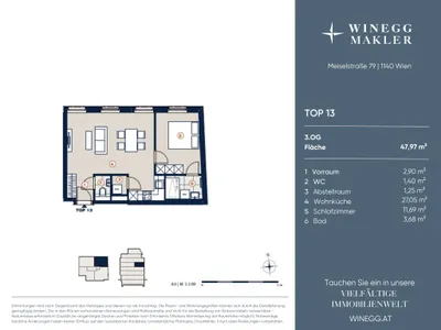 Immobilie kaufen in Wien – 48,08 m², € 345.960 – Bild 7 von 7