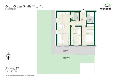 3-Zimmer-Wohnung mieten in Graz – 76 m², € 1.225 – Bild 6 von 6