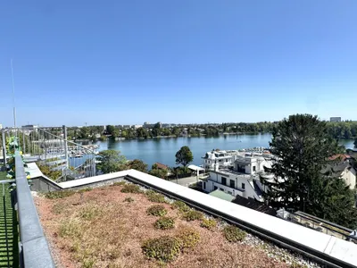 Penthouse mit Donaublick und 360 Grad Dachterrasse - direkt an der Alten Dona