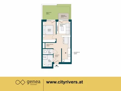 2-Zimmer-Wohnung mieten in Graz – 41,96 m², € 715 – Bild 2 von 18