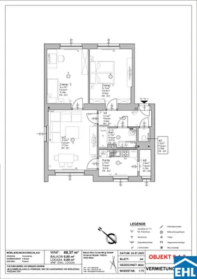 3-Zimmer-Wohnung mieten in Wien – 71 m², € 1.290 – Bild 10 von 10
